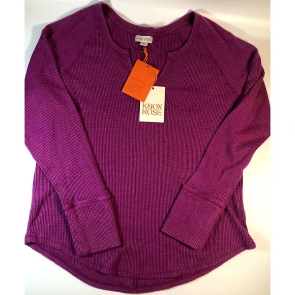 NWT Knox Rose Women's Vibrant Magenta Sweatshirt, Size Small